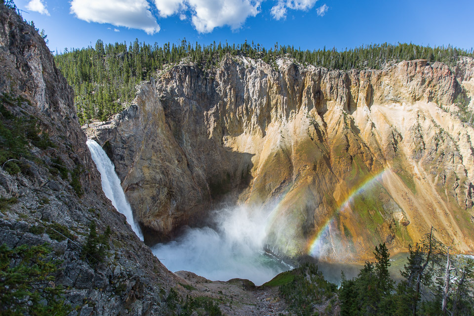 Photo of the view of Lower Falls from Uncle Tom's Trail