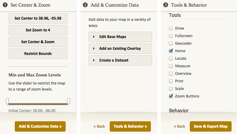 Map Building controls