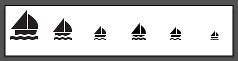 optimized sailing symbols displayed at actual size